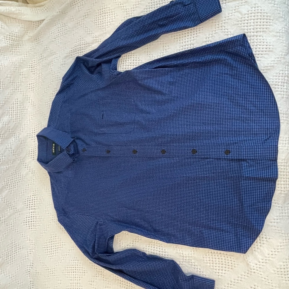 NWOT Orvis Men's Blue Checkered Shirt - Picture 7 of 7